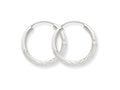FJC Finejewelers 14k White Gold 2mm Bright-cut Endless Hoop Earrings