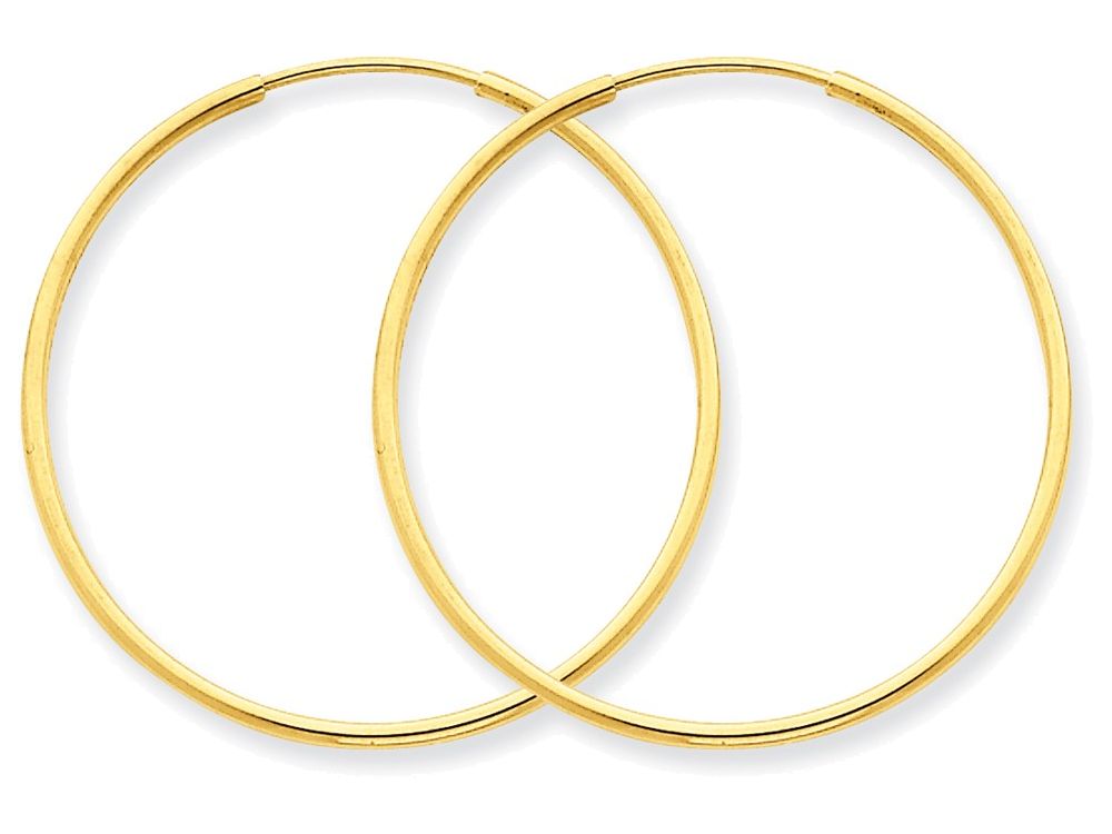 FJC Finejewelers 14k Yellow Gold 1.25mm Endless Hoop Earring