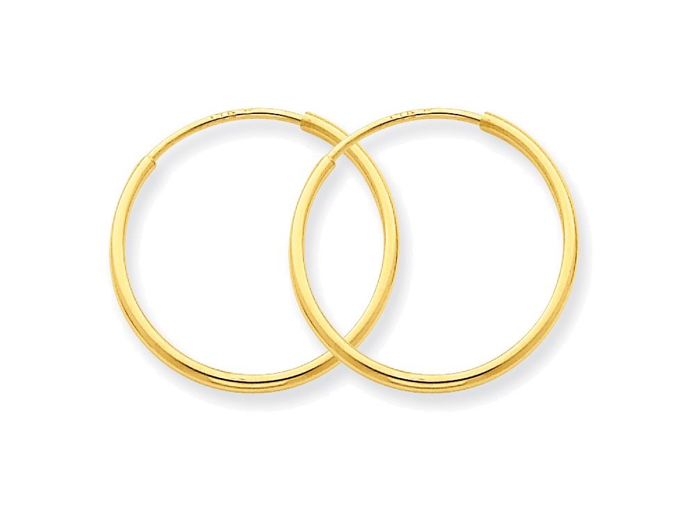 FJC Finejewelers 14k Yellow Gold 1.25mm Endless Hoop Earring