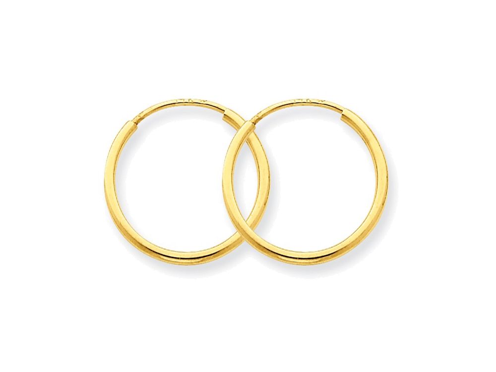 FJC Finejewelers 14k Yellow Gold 1.25mm Endless Hoop Earring