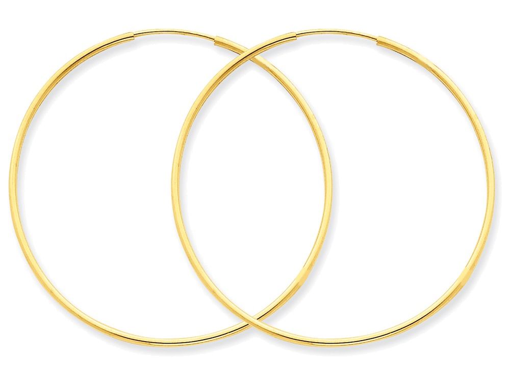 FJC Finejewelers 14k Yellow Gold 1.25mm Endless Hoop Earring