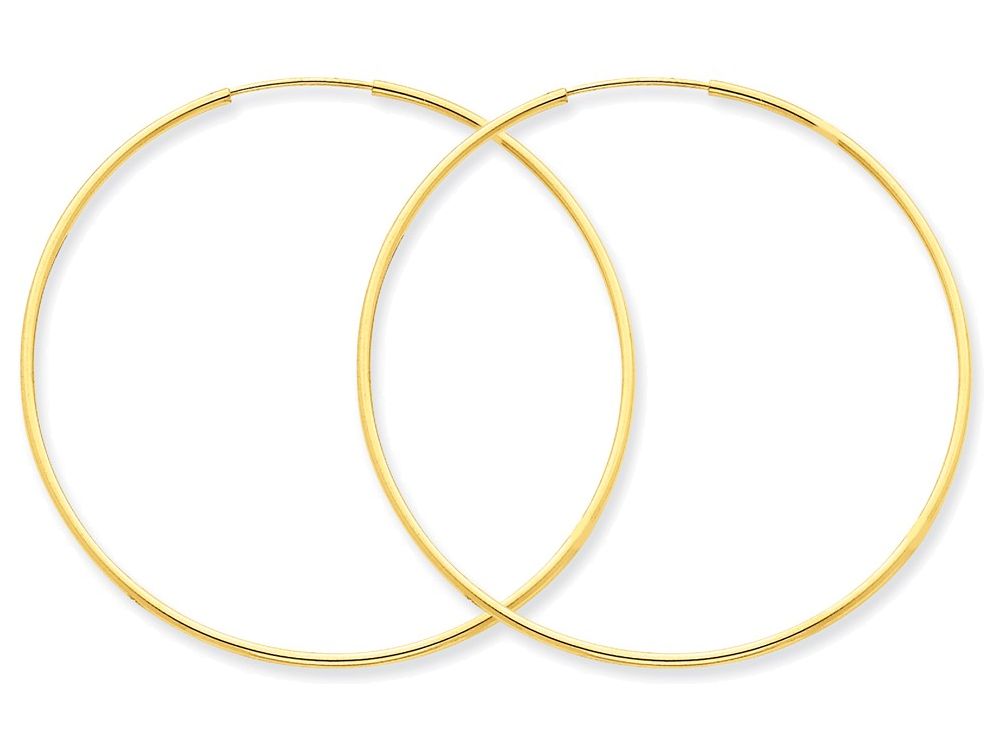 FJC Finejewelers 14k Yellow Gold 1.25mm Endless Hoop Earring