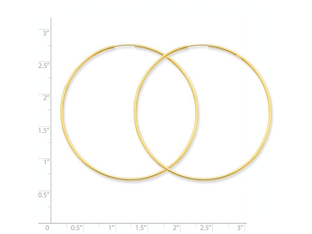FJC Finejewelers 14k Yellow Gold 1.25mm Endless Hoop Earring