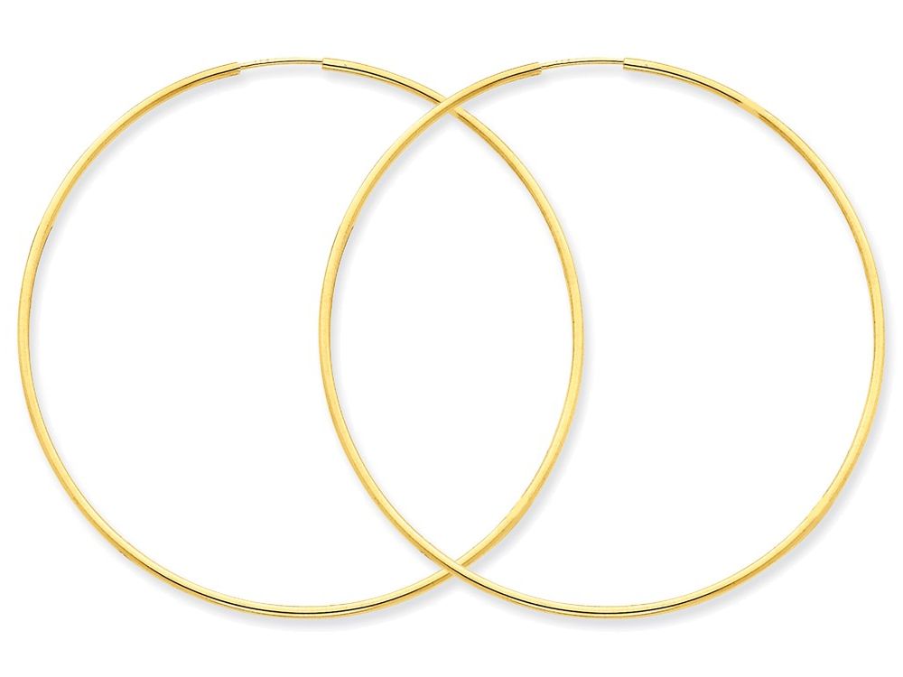 FJC Finejewelers 14k Yellow Gold 1.25mm Endless Hoop Earring