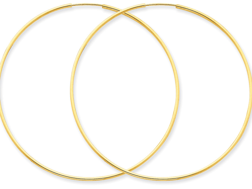 FJC Finejewelers 14k Yellow Gold 1.25mm Endless Hoop Earring