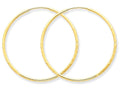 FJC Finejewelers 14k Yellow Gold 1.25mm Bright-cut Endless Hoop Earring