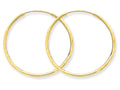 FJC Finejewelers 14k Yellow Gold 1.25mm Bright-cut Endless Hoop Earring