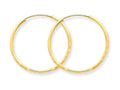 FJC Finejewelers 14k Yellow Gold 1.25mm Bright-cut Endless Hoop Earring