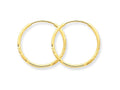 FJC Finejewelers 14k Yellow Gold 1.25mm Bright-cut Endless Hoop Earring