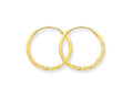FJC Finejewelers 14k Yellow Gold 1.25mm Bright-cut Endless Hoop Earring