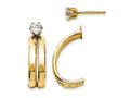 FJC Finejewelers 14k Yellow Gold Polished W/cz Stud Earring Jackets