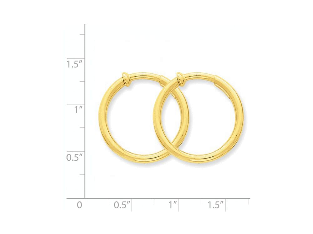 FJC Finejewelers 14k Yellow Gold Non-pierced Hoops Earrings