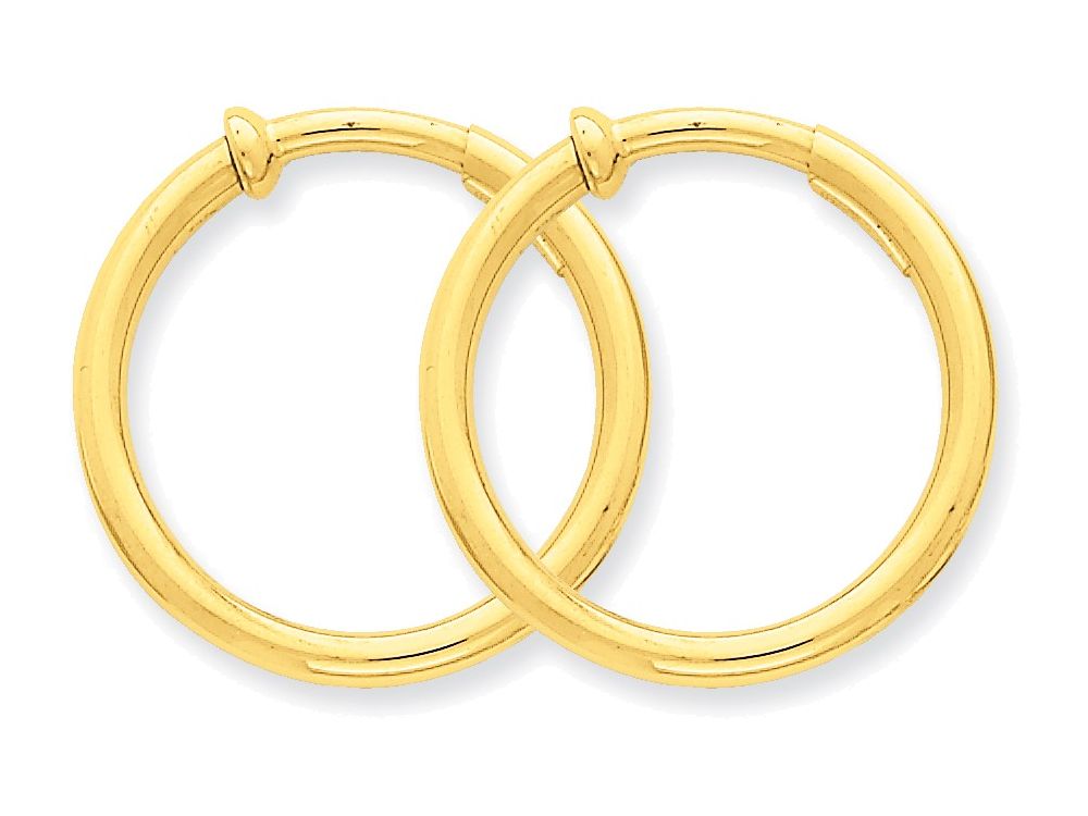 FJC Finejewelers 14k Yellow Gold Non-pierced Hoops Earrings