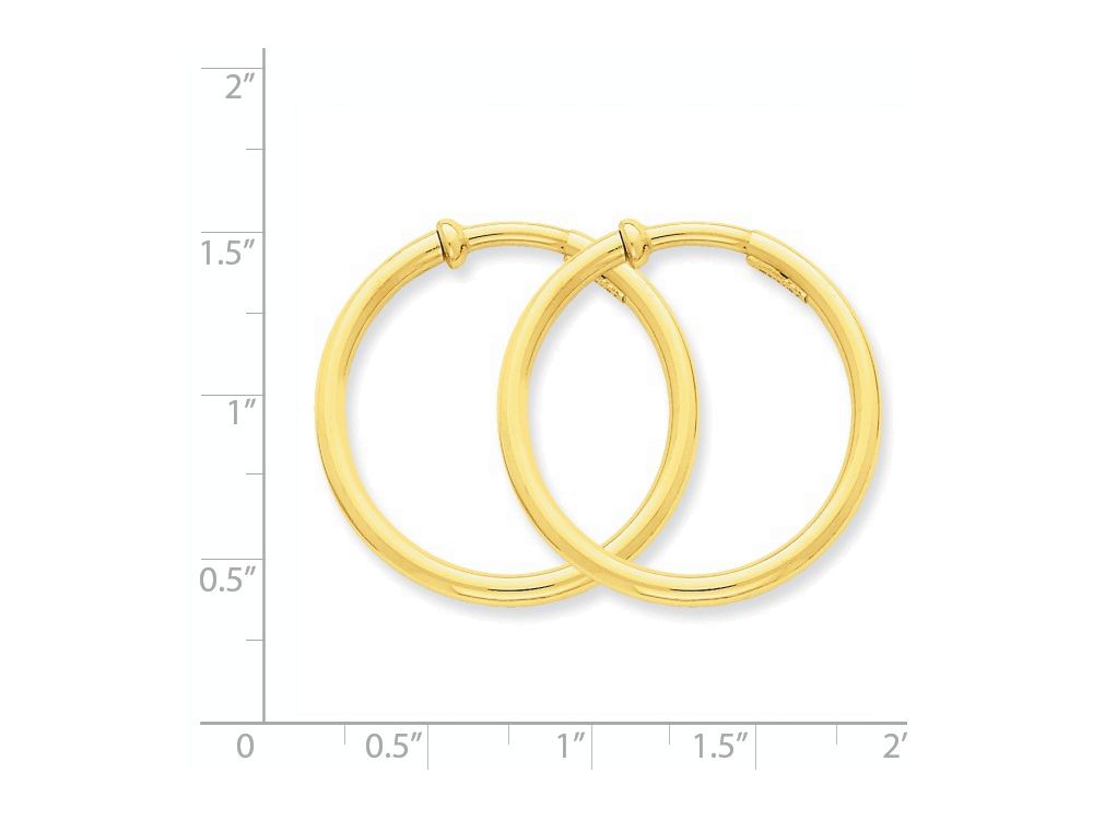 FJC Finejewelers 14k Yellow Gold Non-pierced Hoops Earrings
