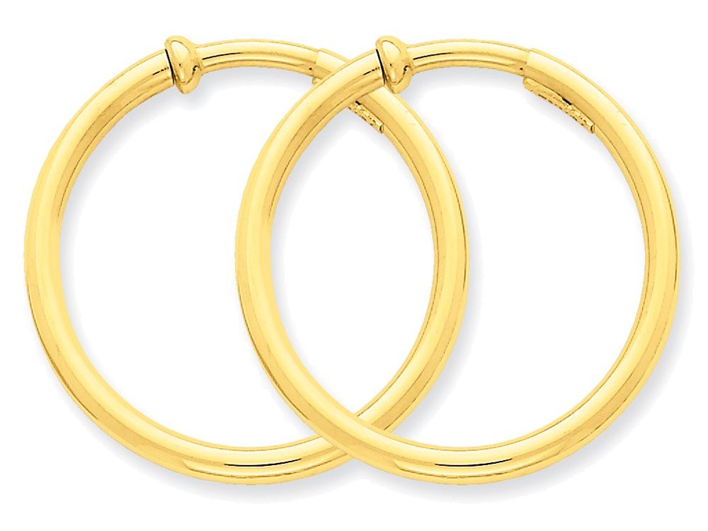 FJC Finejewelers 14k Yellow Gold Non-pierced Hoops Earrings