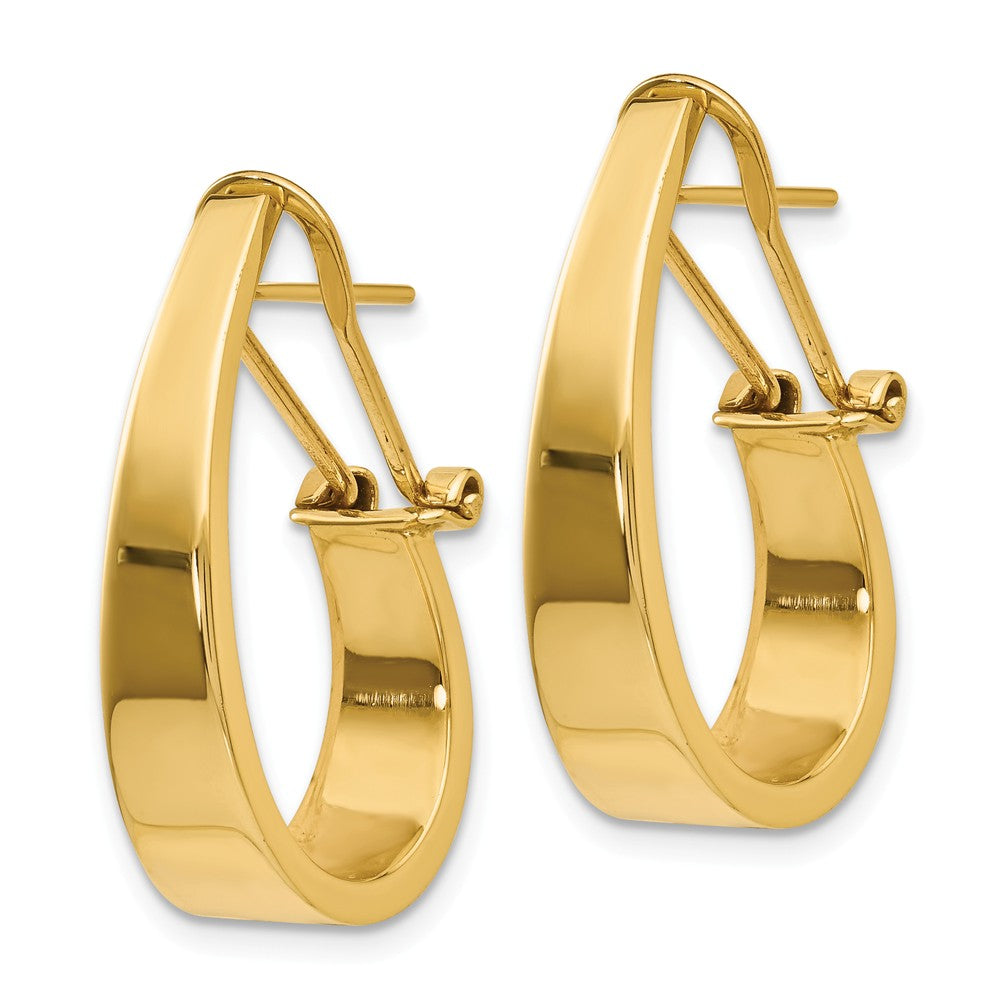 FJC Finejewelers 14k Polished J-hoop Click-in Back Post Earrings