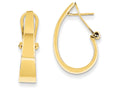 FJC Finejewelers 14k Yellow Gold Polished J-hoop Click-in Back Post Earrings