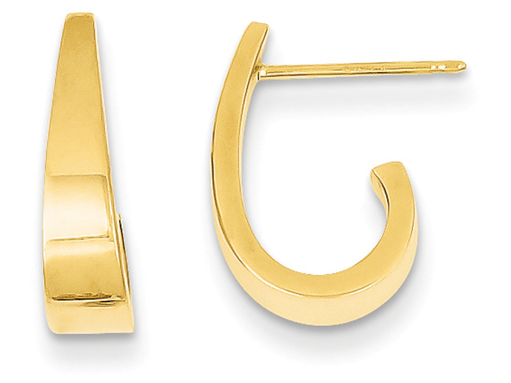 FJC Finejewelers 14k Yellow Gold Small Polished J Hoop Earrings