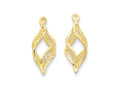 FJC Finejewelers 14k Yellow Gold Polished Filigree Swirl Earring Jackets