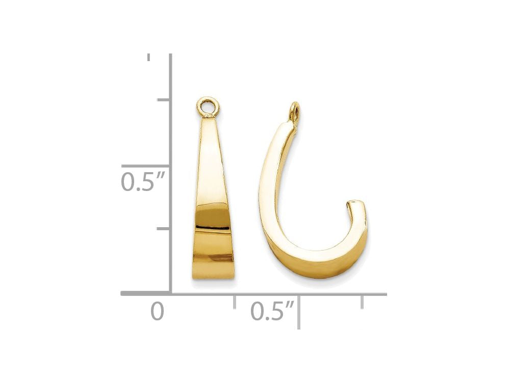 FJC Finejewelers 14k Yellow Gold Polished J-hoop Earring Jackets