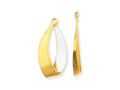 FJC Finejewelers 14k Yellow Gold Polished and Rhodium Reversible Dangle Earring Jackets