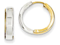 FJC Finejewelers 14 kt Two Tone Gold Hinged Hoop Earrings
