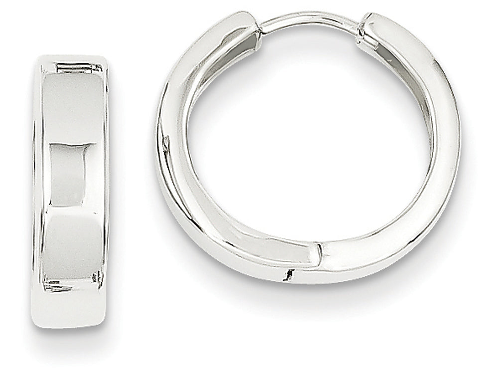 FJC Finejewelers 14k White Gold Hinged Hoop Earrings