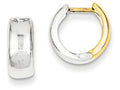 FJC Finejewelers 14 kt Two Tone Gold Hinged Hoop Earrings