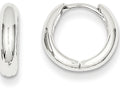 FJC Finejewelers 14k White Gold Hinged Hoop Earrings