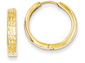 FJC Finejewelers 14k Yellow Gold Bright-cut Hinged Hoop Earrings