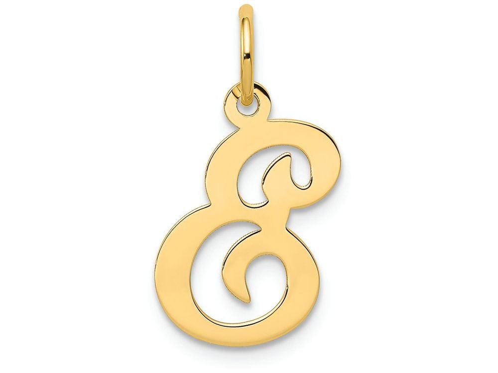 FJC Finejewelers 14k Yellow Gold Die Struck Initial E Charm
