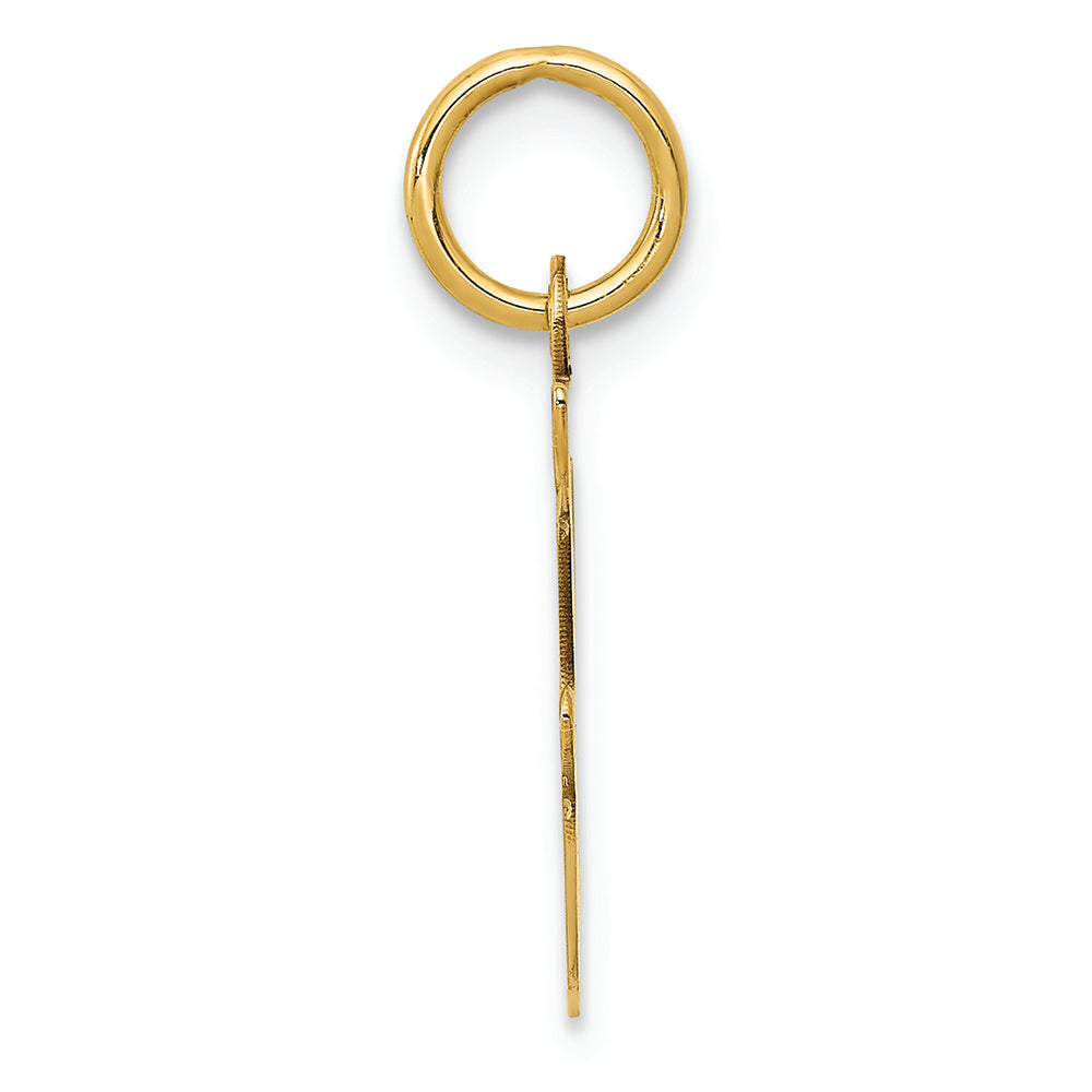 FJC Finejewelers 14k Yellow Gold Die Struck Initial F Charm