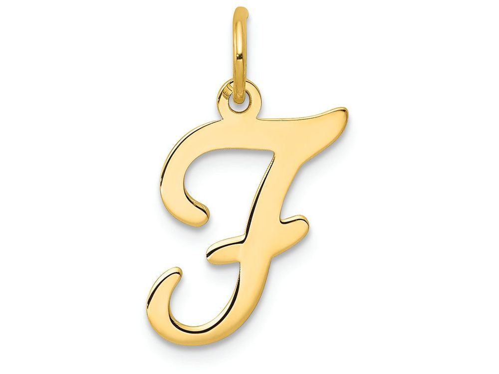 FJC Finejewelers 14k Yellow Gold Die Struck Initial F Charm