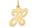 FJC Finejewelers 14k Yellow Gold Die Struck Initial H Charm