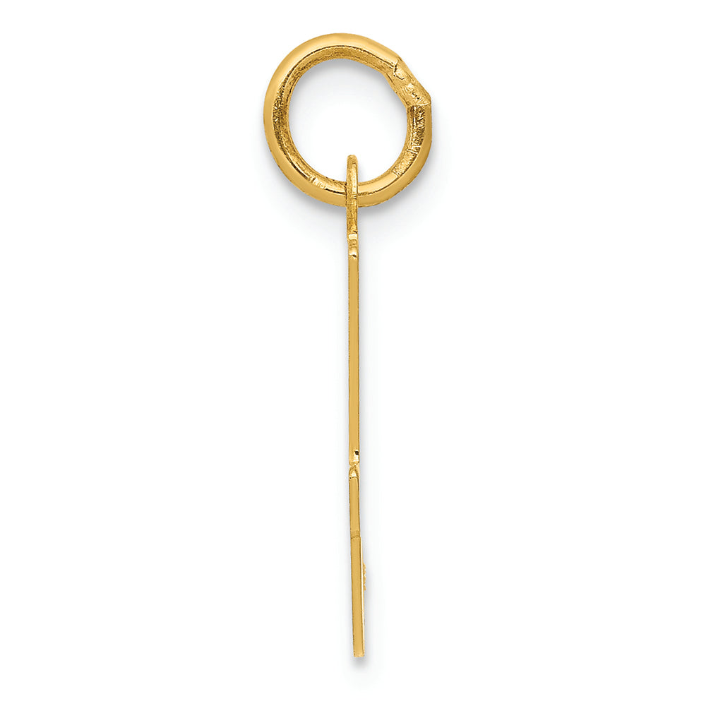 FJC Finejewelers 14k Yellow Gold Die Struck Initial I Charm