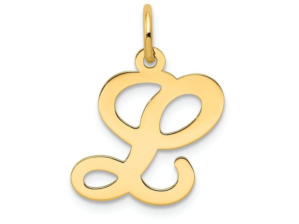 FJC Finejewelers 14k Yellow Gold Die Struck Initial L Charm