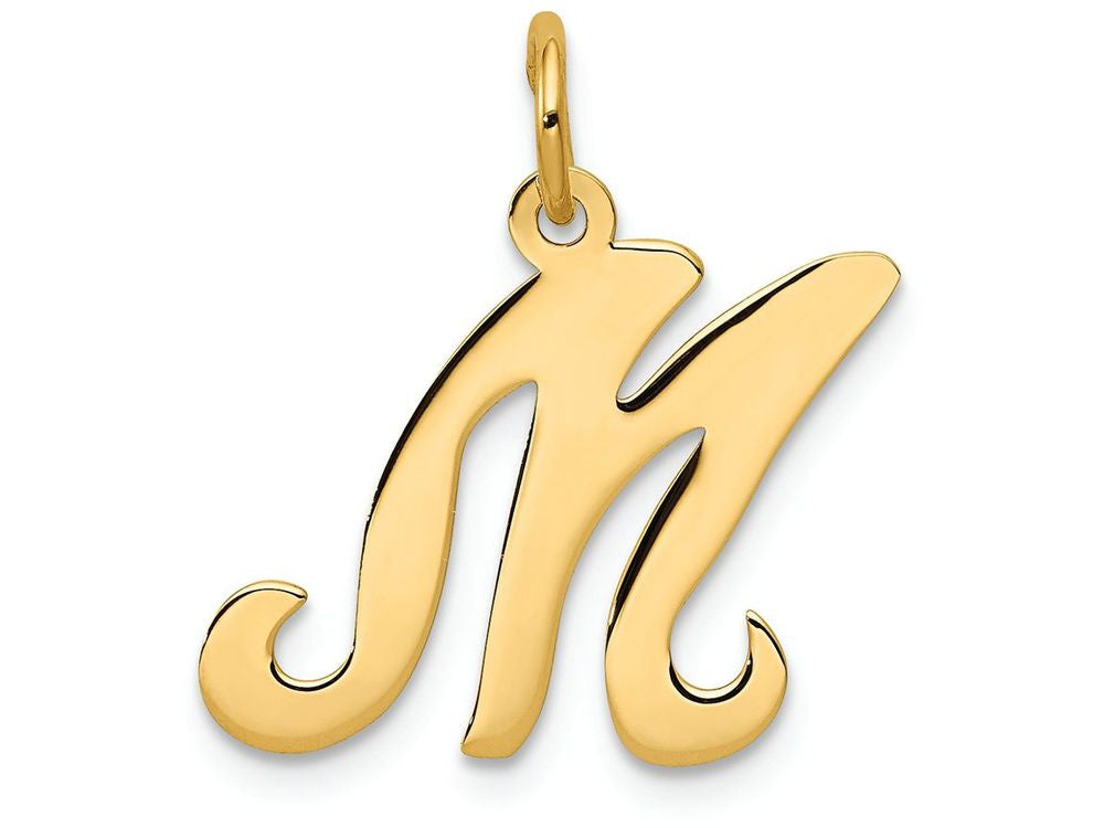 FJC Finejewelers 14k Yellow Gold Die Struck Initial M Charm
