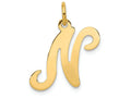 FJC Finejewelers 14k Yellow Gold Die Struck Initial N Charm