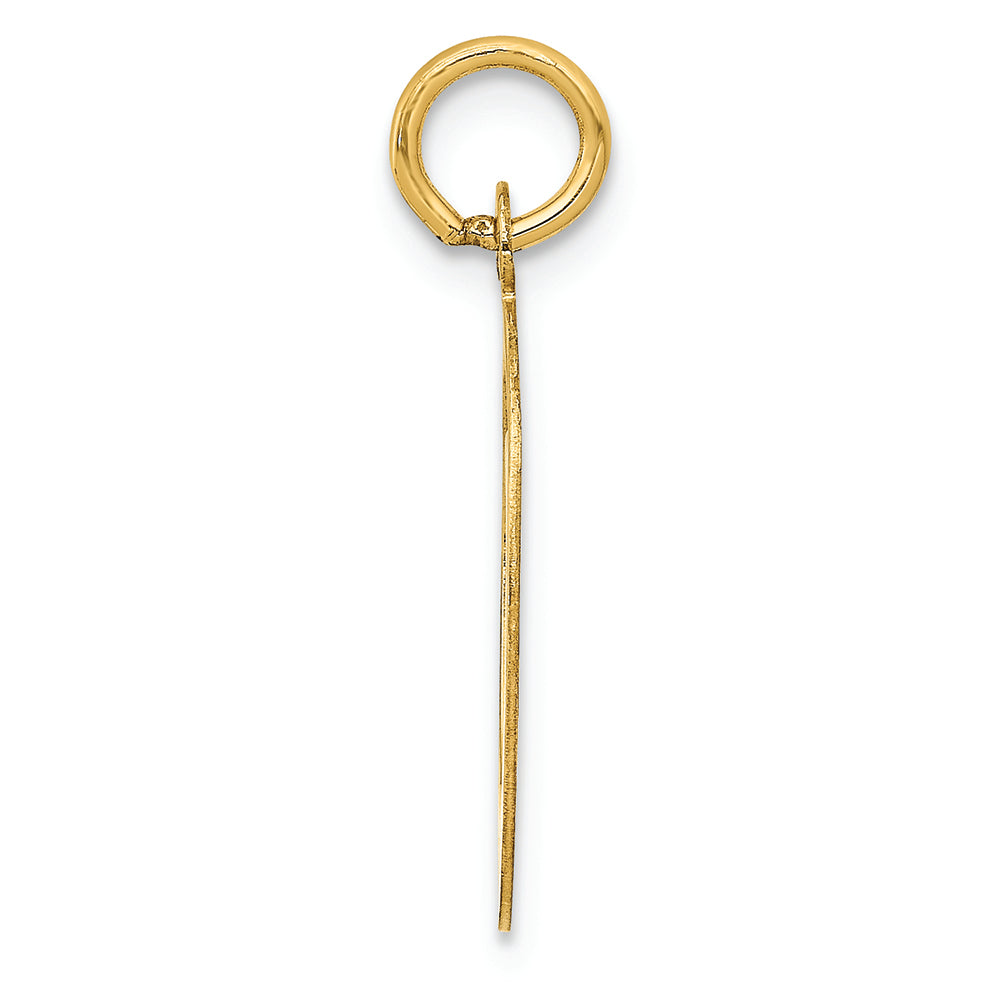 FJC Finejewelers 14k Yellow Gold Die Struck Initial O Charm