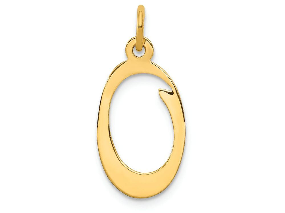 FJC Finejewelers 14k Yellow Gold Die Struck Initial O Charm