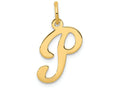 FJC Finejewelers 14k Yellow Gold Die Struck Initial P Charm