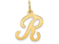 FJC Finejewelers 14k Yellow Gold Die Struck Initial R Charm