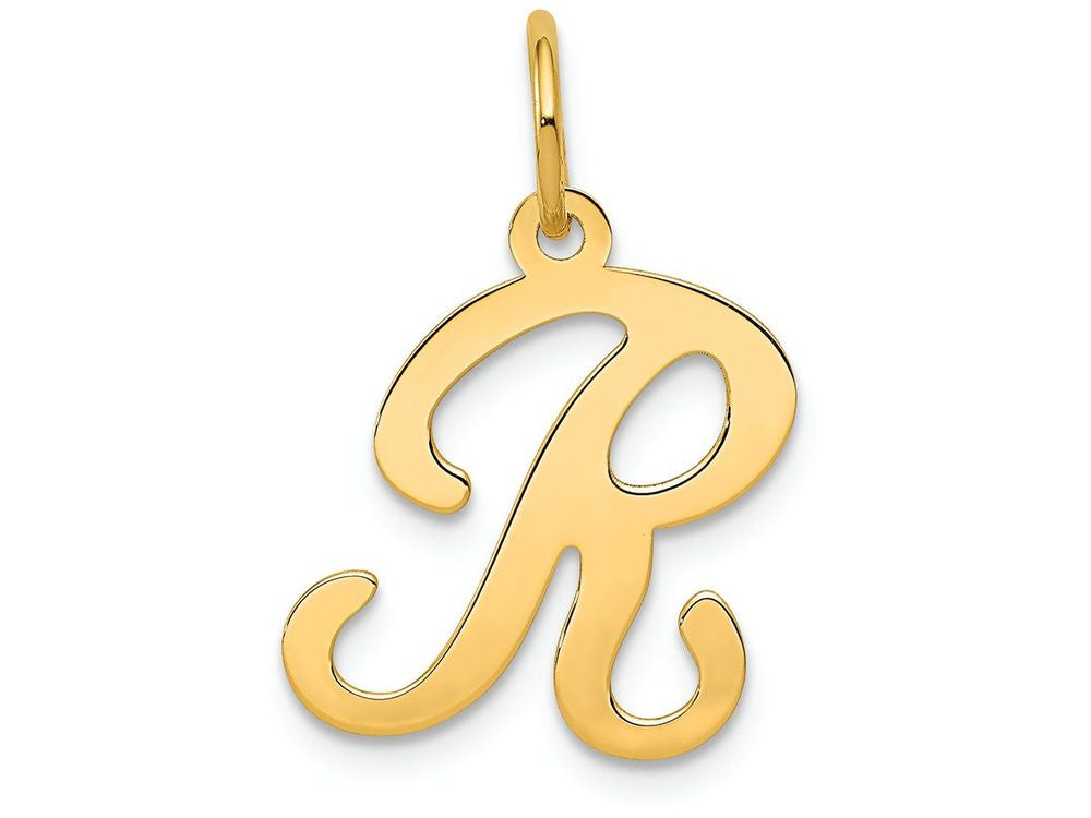 FJC Finejewelers 14k Yellow Gold Die Struck Initial R Charm