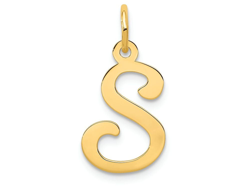 FJC Finejewelers 14k Yellow Gold Die Struck Initial S Charm