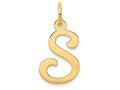 FJC Finejewelers 14k Yellow Gold Die Struck Initial S Charm
