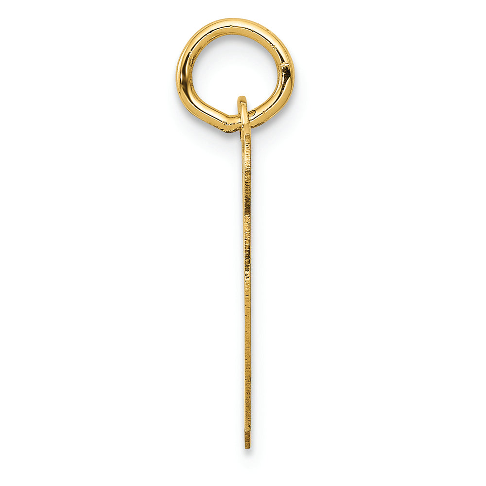 FJC Finejewelers 14k Yellow Gold Die Struck Initial W Charm