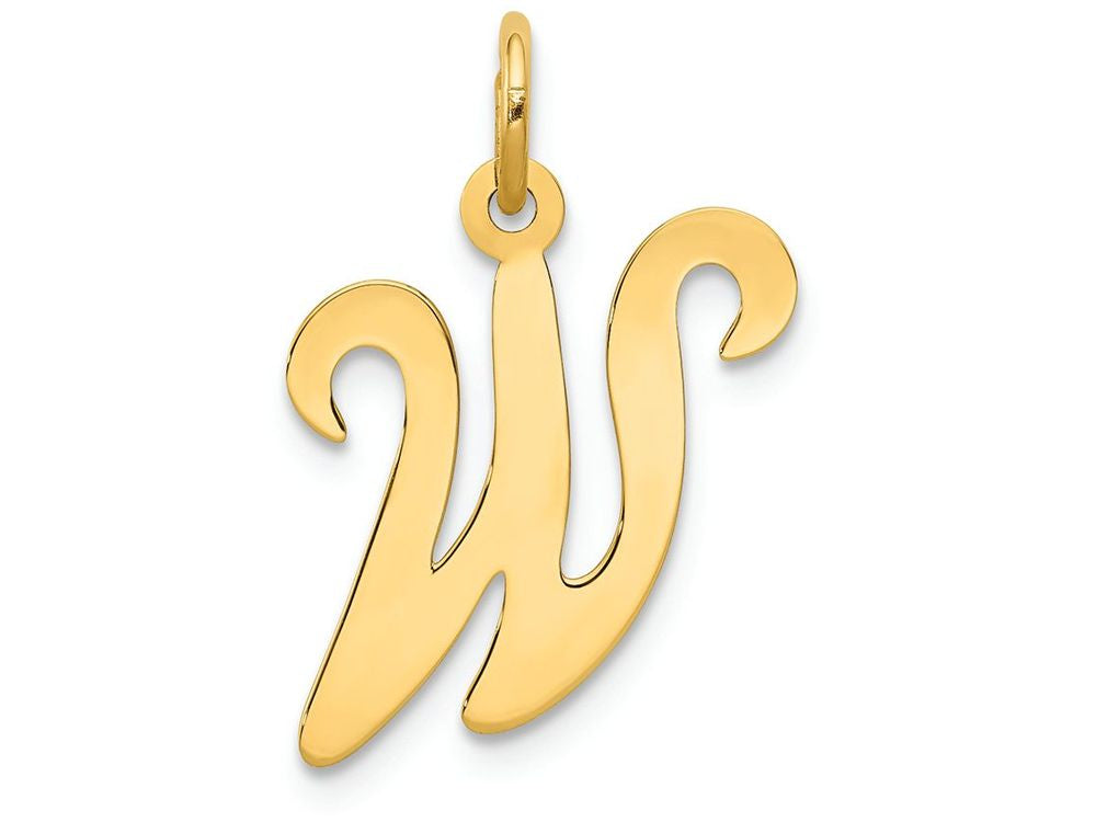 FJC Finejewelers 14k Yellow Gold Die Struck Initial W Charm