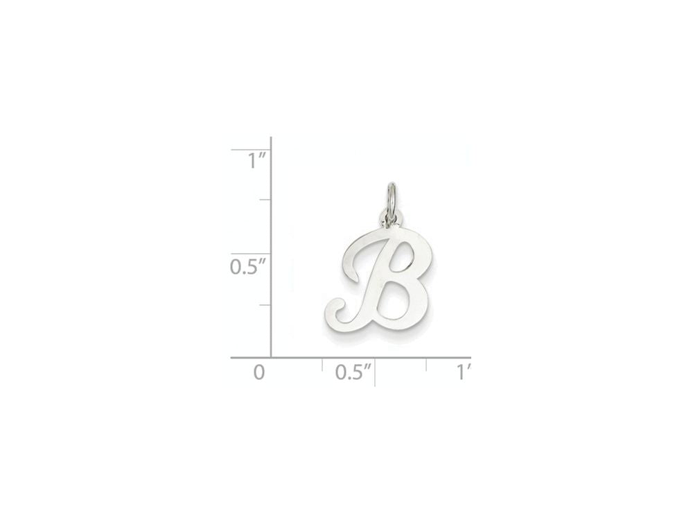 FJC Finejewelers 14 kt White Gold Die Struck Initial B Charm