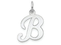 FJC Finejewelers 14 kt White Gold Die Struck Initial B Charm