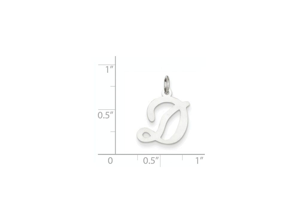 FJC Finejewelers 14 kt White Gold Die Struck Initial D Charm